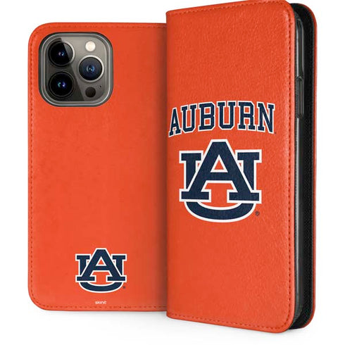Auburn University AU Orange iPhone 15 Pro Max Folio Case